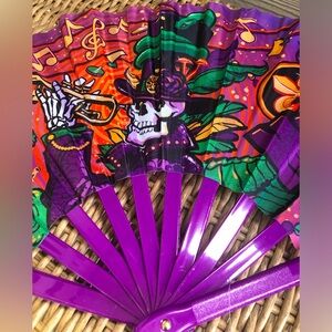Universal Studios Mardi Gras Large Hand Fan Air | Collectors Colorful Wall Decor